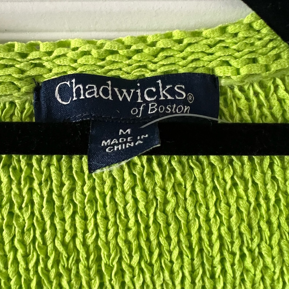 Chadwicks Vibrant Green Open-Front Cardigan - Picture 2 of 2